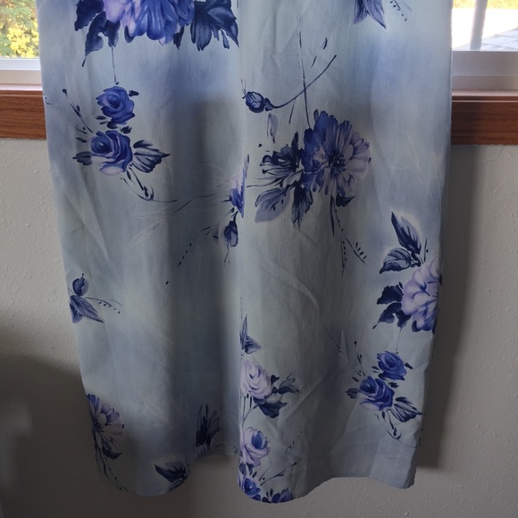 90s midi sundress, tank top, blue flower, light - Picture 6 of 8